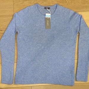 J. McLaughlin Light Heather Blue Jamey Cashmere Pullover NWT